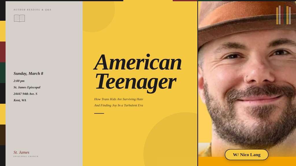 American Teenager - Author Reading and Q&A American Teenager – Author Reading and Q&A