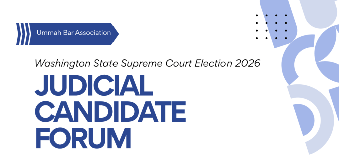Blue text on white background for Judicial Candidate Forum